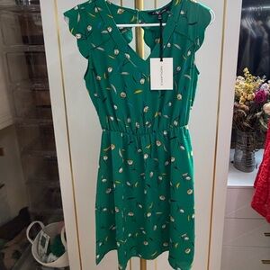 NWT 41 Hawthorn Green Floral Mini Dress